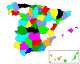 Carte départements Espagne