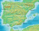 Carte fleuves Espagne