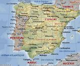 Carte frontières Espagne