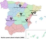 carte nucléaire Espagne