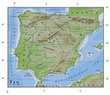 Carte physique Espagne