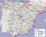 Carte routière Espagne
