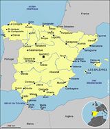 Carte des villes Espagne