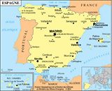 Carte villes touristiques Espagne