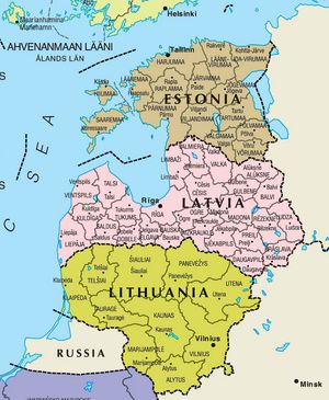 Carte frontières Estonie