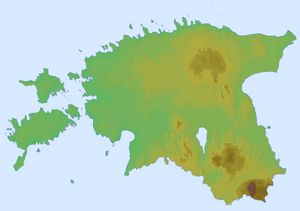Carte topographique Estonie