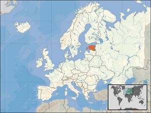 Situer Estonie sur carte du monde