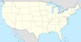 Carte États-Unis vierge couleur