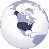Localiser États-Unis sur carte du monde