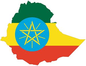 Carte drapeaux Éthiopie