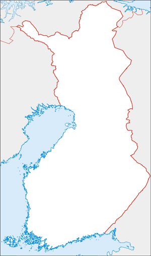 Carte Finlande vierge