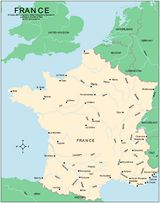 Carte frontières de France