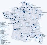 Carte grande villes de France