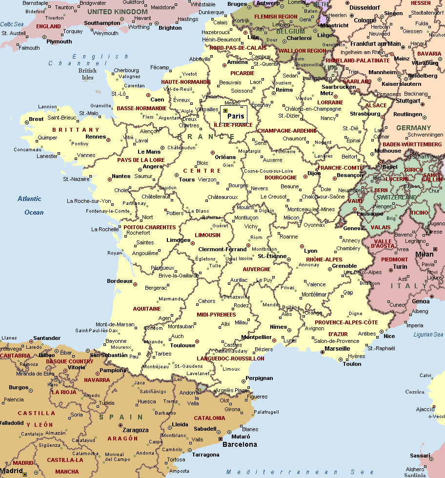 Carte politique de France