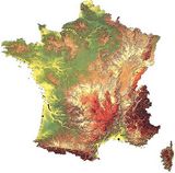 Carte relief de France
