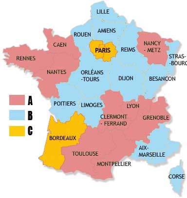 carte scolaire de France