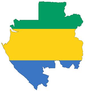 Carte drapeaux Gabon