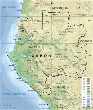 Carte géographique Gabon