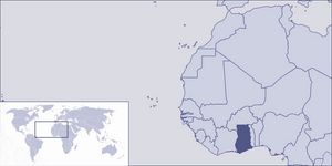 Localiser Ghana sur carte du monde