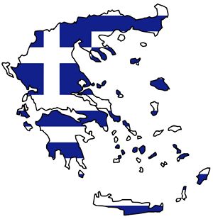 Carte drapeaux Grèce
