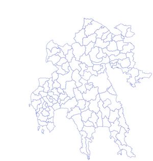 Carte Grèce vierge départements