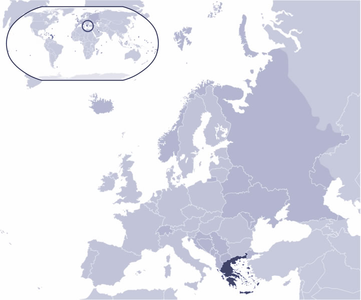 carte du monde grece