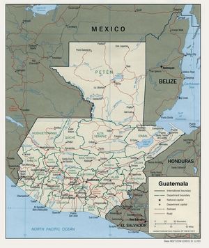 Grande carte Guatemala