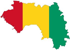 Carte drapeaux Guinée