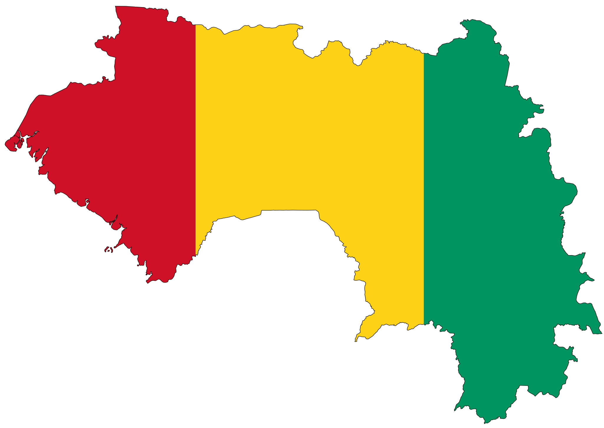 Résultat de recherche d'images pour "Guinée carte et drapeau"