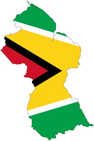 Carte drapeaux Guyana
