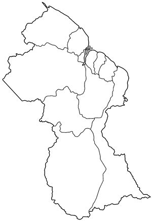 Carte Guyana vierge