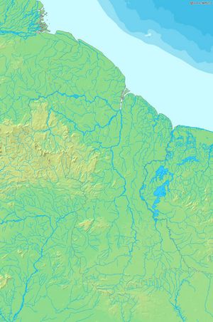 Carte topographique Guyana