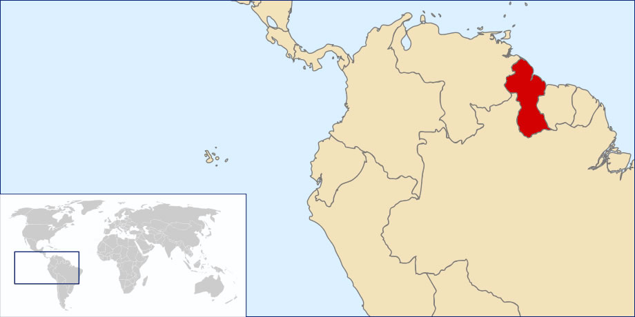 guyana carte du monde - Image