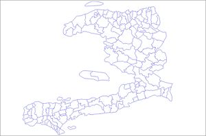 Carte Haïti vierge départements