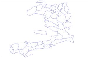 Carte Haïti vierge régions