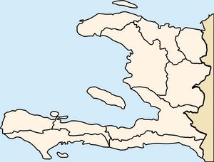 Carte régions Haïti couleur