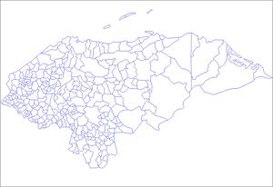 Carte Honduras vierge
