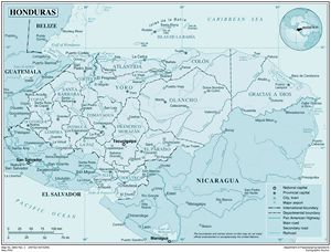 Grande carte Honduras