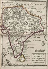 Ancienne carte Inde