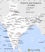 Carte aéroports Inde