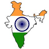 Carte drapeaux Inde