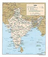 Carte frontières Inde