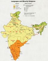 Carte des langues Inde