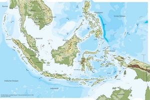 Carte physique Indonésie