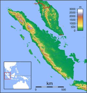 Carte topographique Indonésie