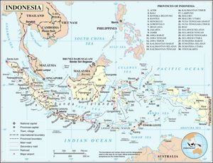 Grande carte Indonésie