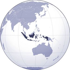 Localiser Indonésie sur carte du monde