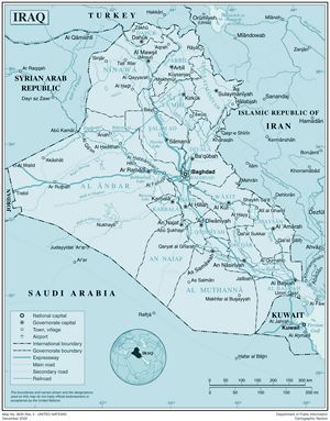 Carte Irak