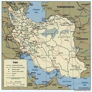 Carte géographique Iran