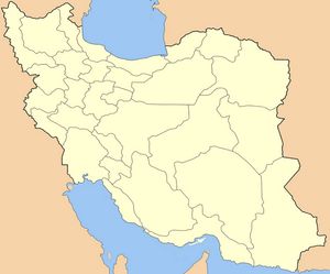 Carte Iran vierge couleur